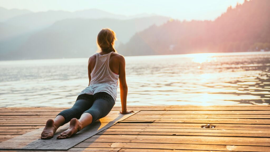 haciendo yoga con ecophonic